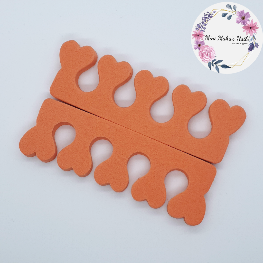 1 Pair Orange Foam Toe Seperators