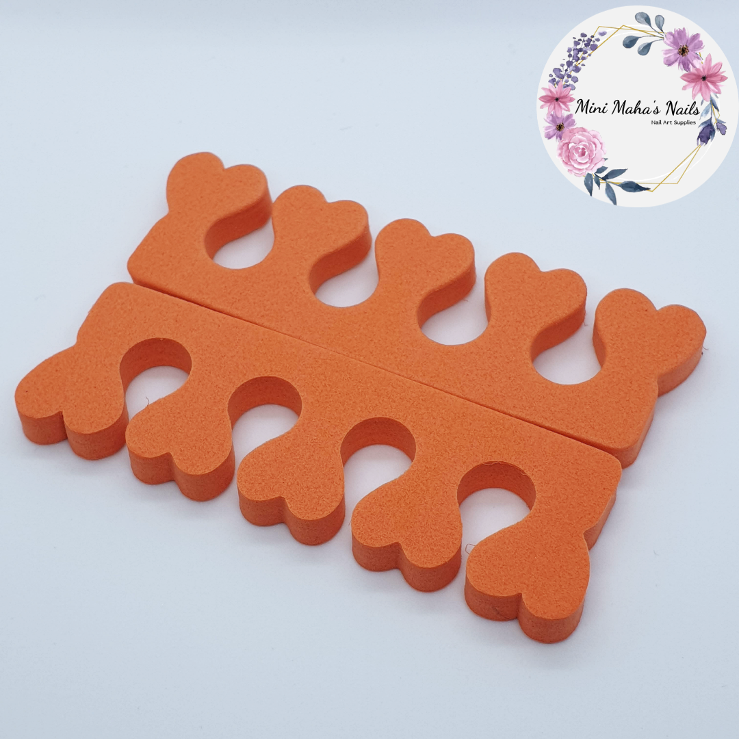 1 Pair Orange Foam Toe Seperators