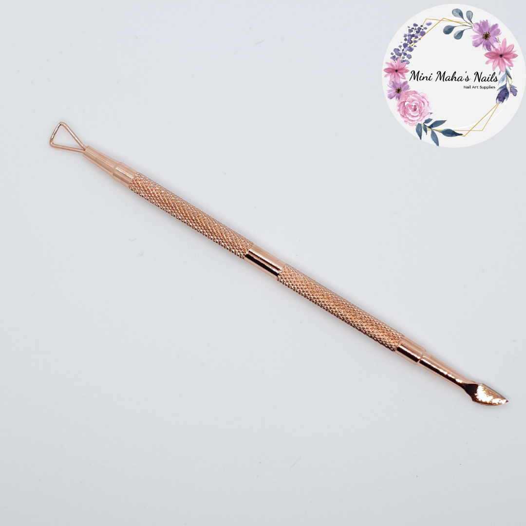 2PCS Stainless Steel Rose Gold Cuticle Pushers