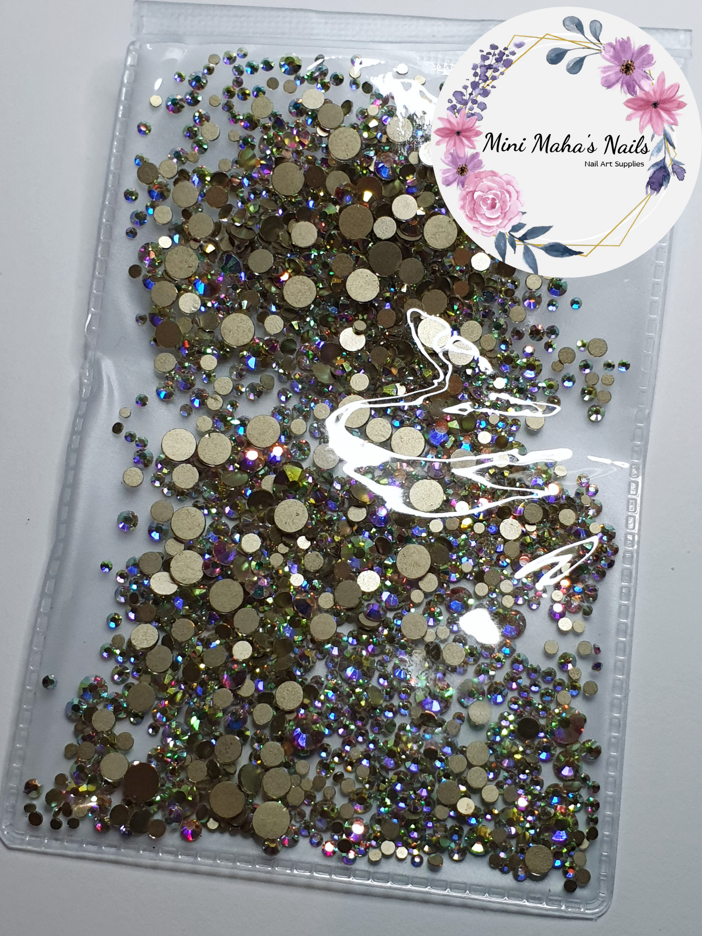 Crystal AB Iridescent Flatback Rhinestones