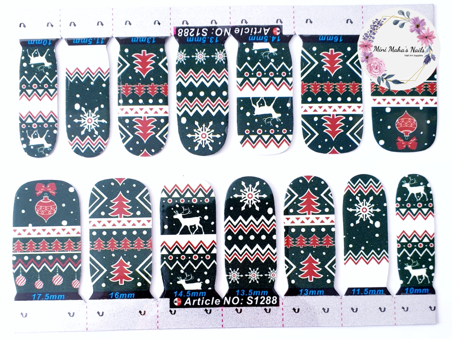 Christmas Ugly Sweater Full Cover Nail Wraps S1288