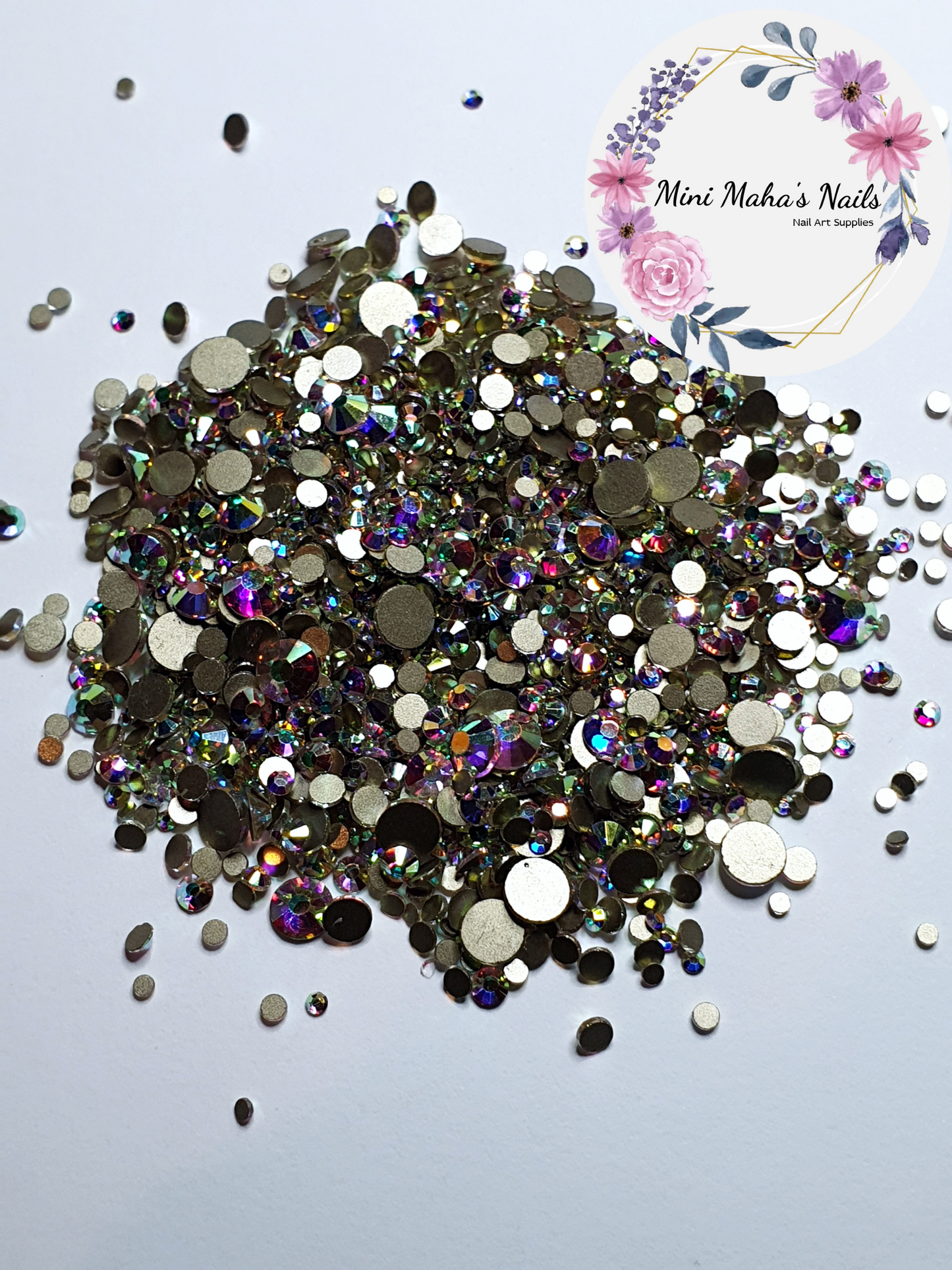 Crystal AB Iridescent Flatback Rhinestones