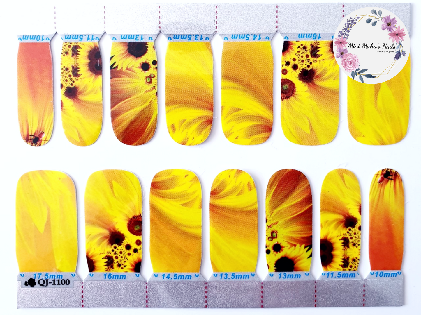 Sunflower Yellow Flowers Full Cover Nail Wraps QJ1100