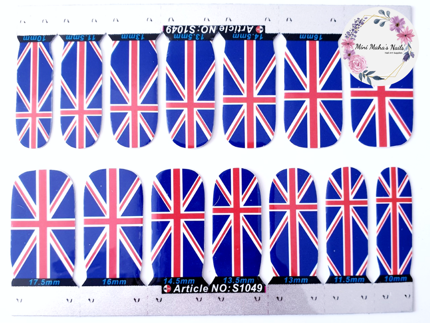 Union Jack Full Cover Nail Wraps S1049