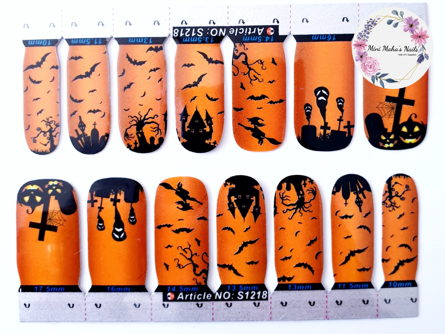 Halloween Silhouette Full Cover Nail Wraps S1218