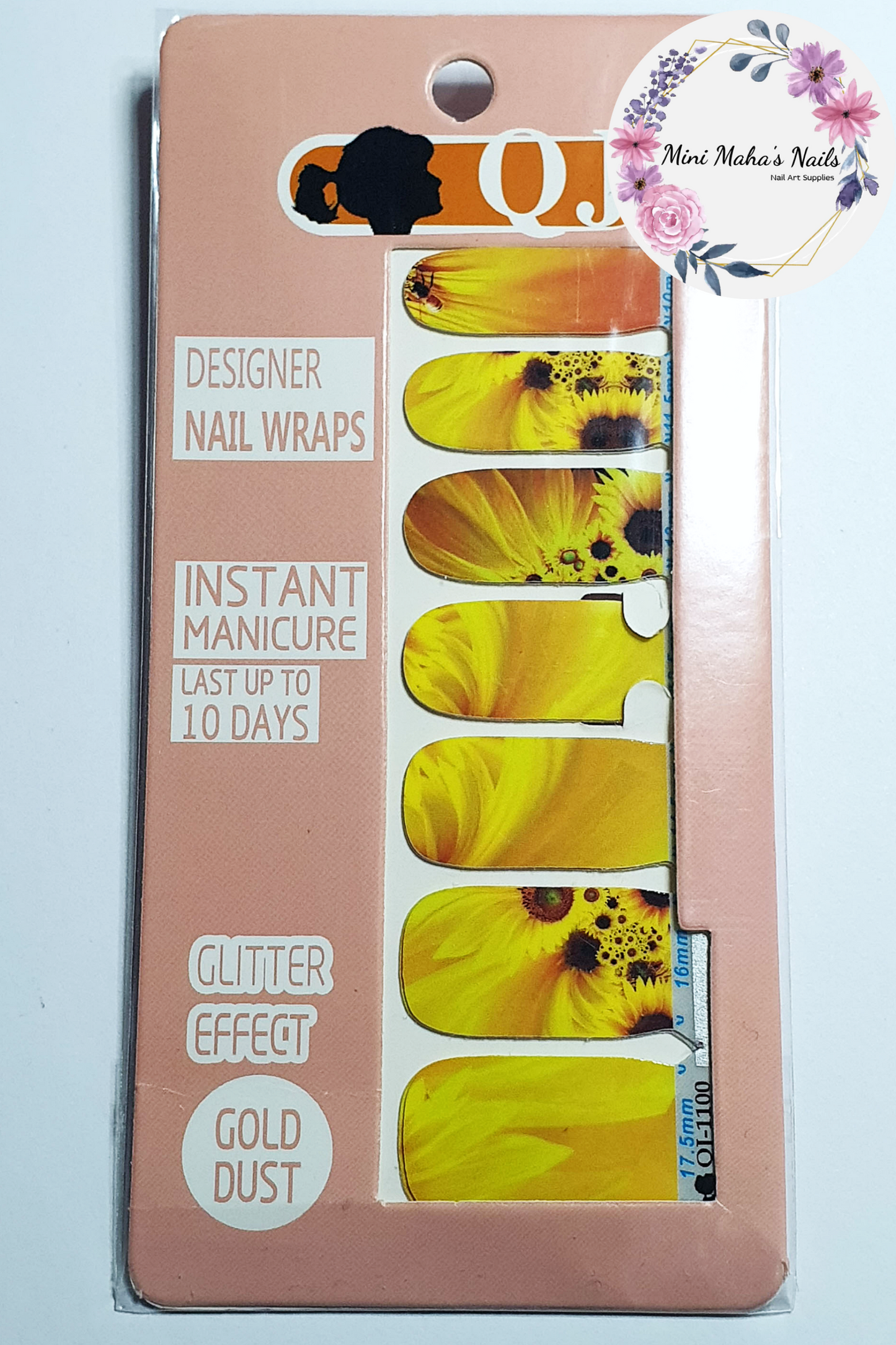 Sunflower Yellow Flowers Full Cover Nail Wraps QJ1100