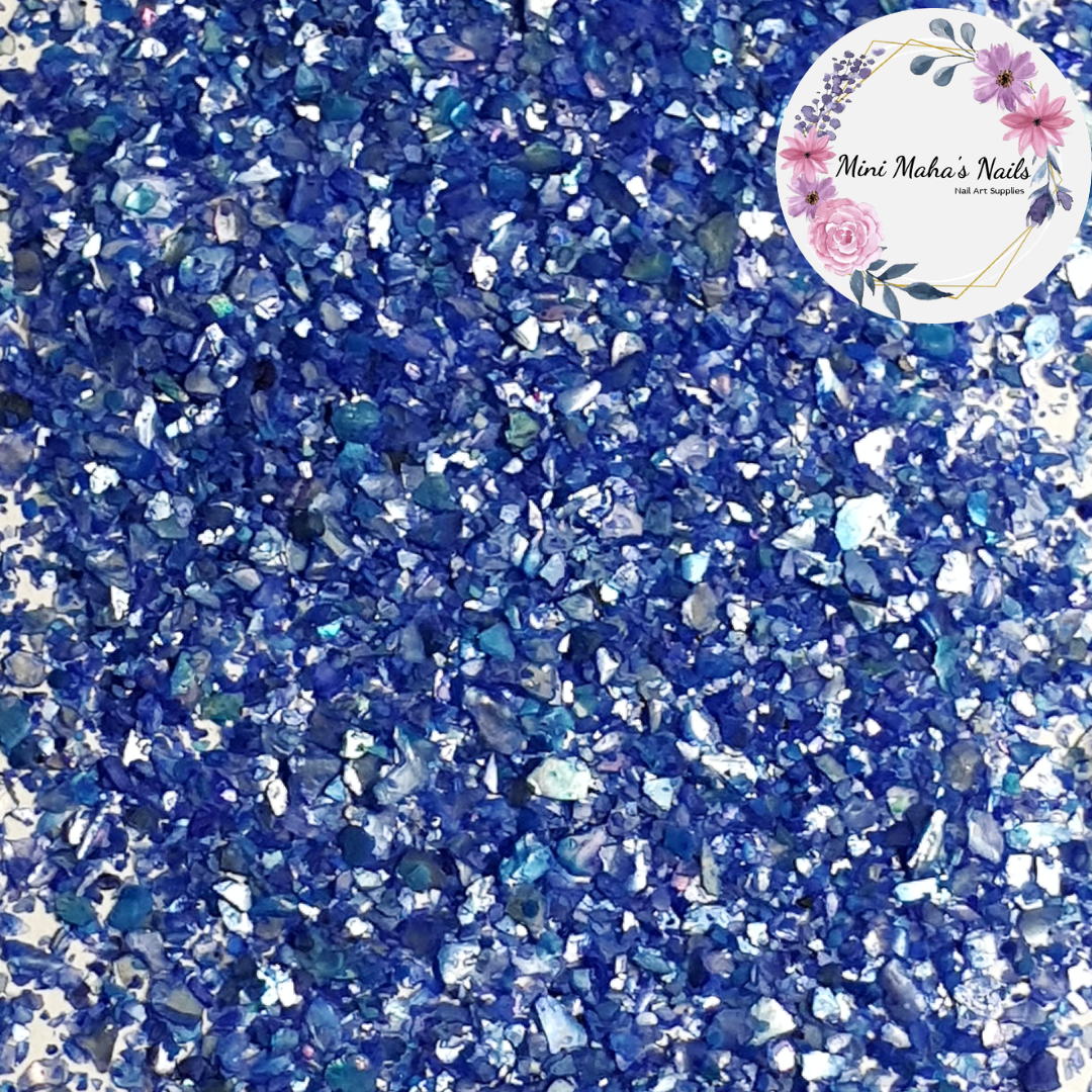 Dark Blue Pearlescent Crushed Shells