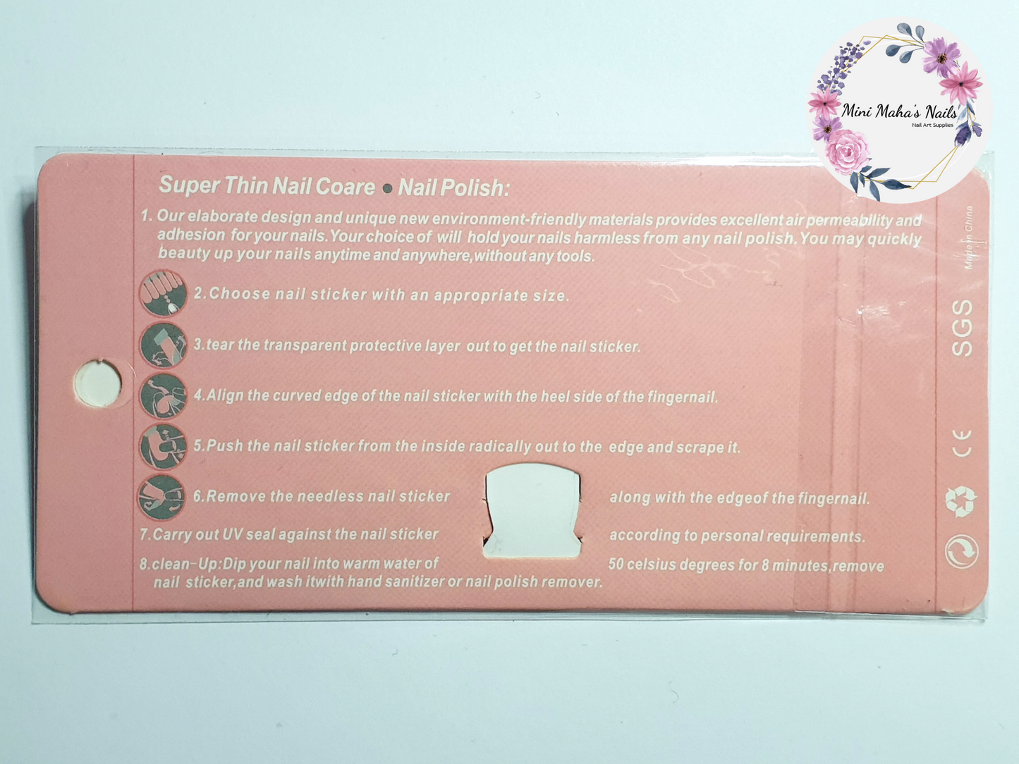 Hello Kitty Pink Hearts Full Cover Nail Wraps QJ1091