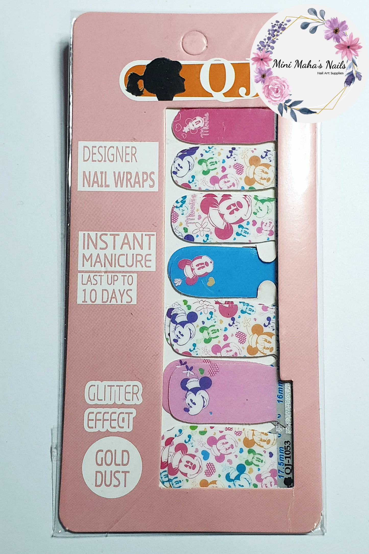 Mickey and Minnie Mouse Colourful Full Cover Nail Wraps QJ1053