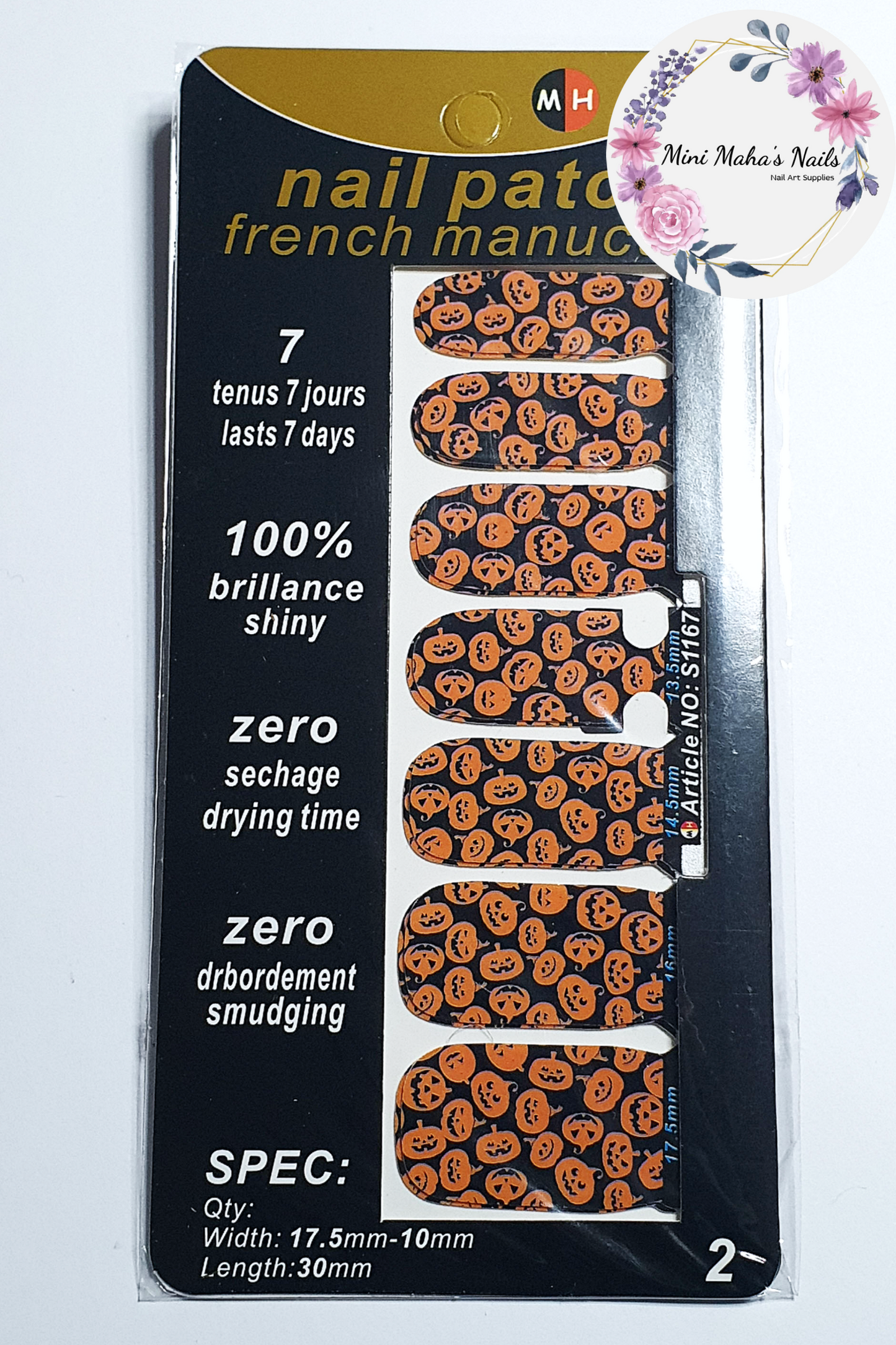 Halloween Pumpkins Full Cover Nail Wraps S1167