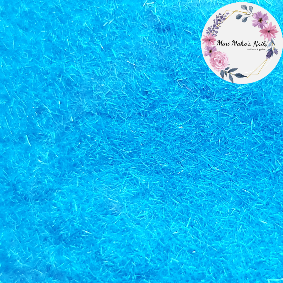 Fuzzy Blue Velvet Flocking Pigments for Nail Art