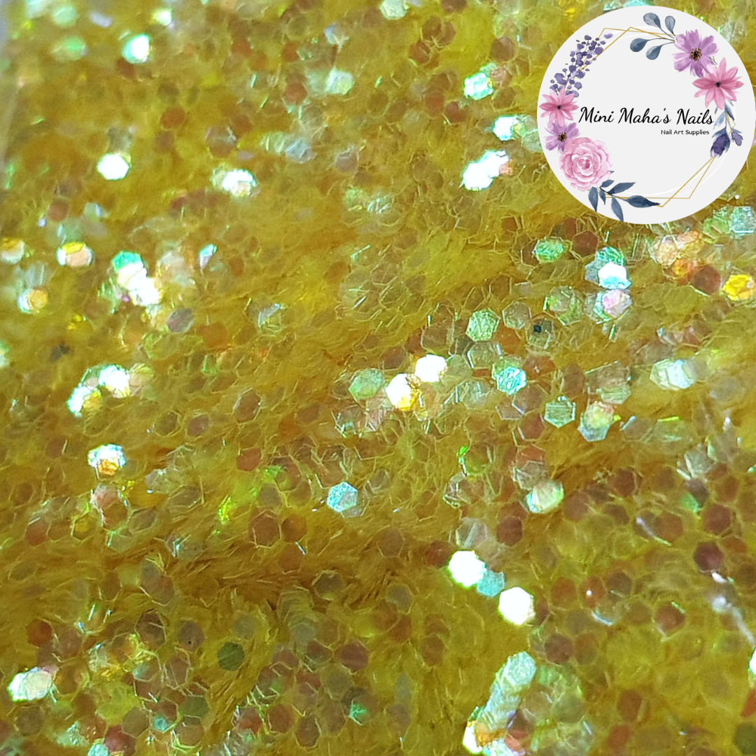 1 Bag Yellow Iridescent Hexagon Glitter