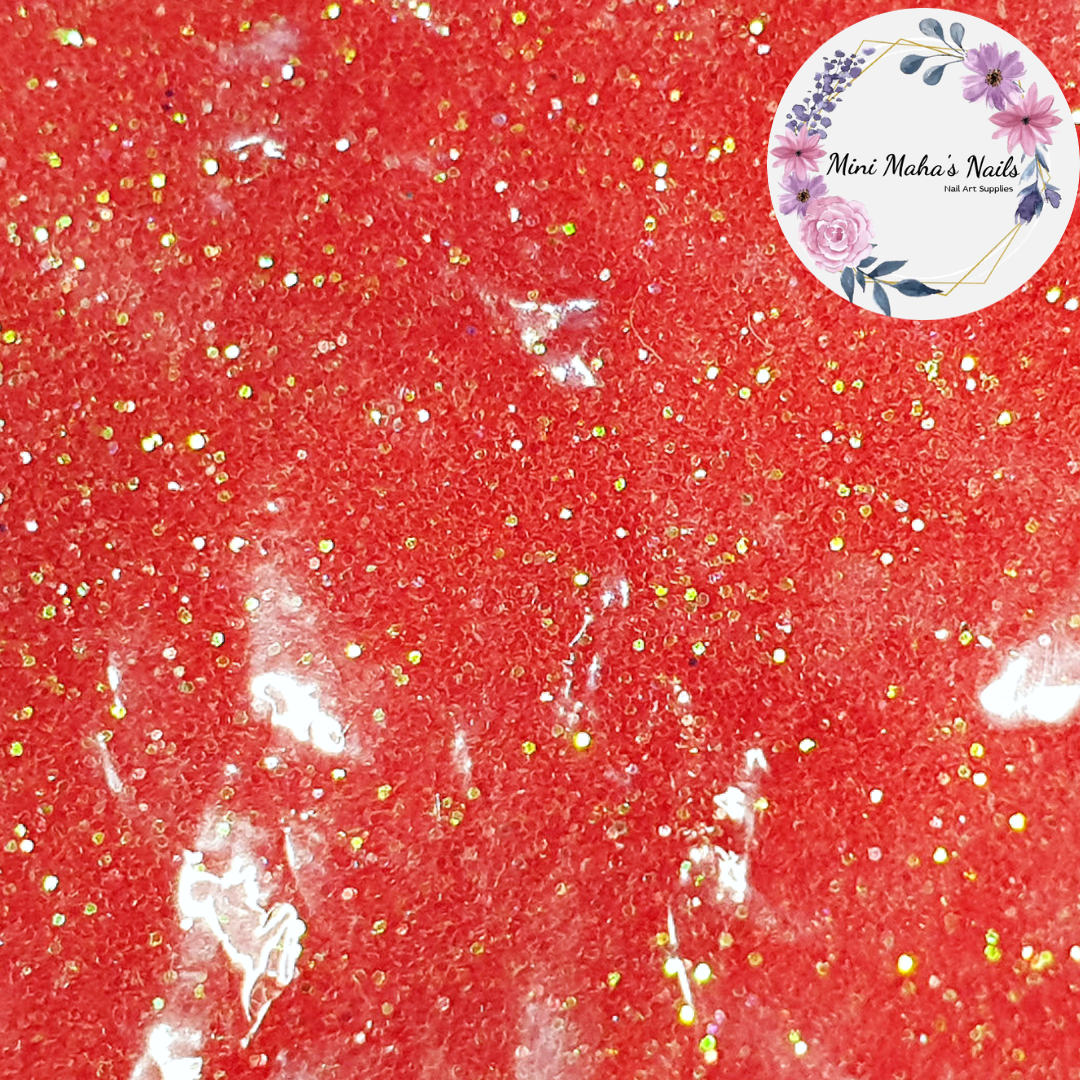 1 Bag Coral Red Iridescent Glitter