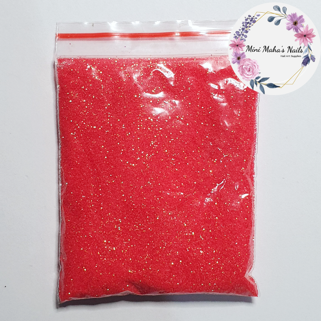 1 Bag Coral Red Iridescent Glitter