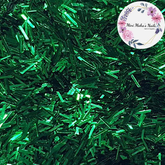 1 Bag Green Tinsel Threads Glitter