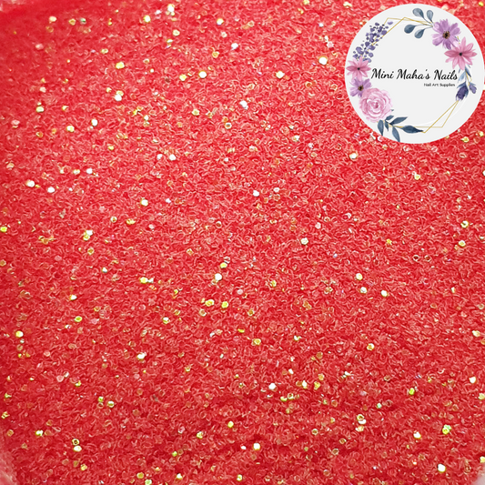 1 Bag Coral Red Iridescent Glitter