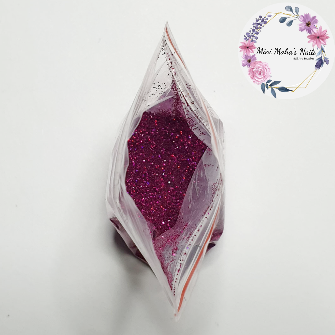 1 Bag Magenta Holographic Glitter