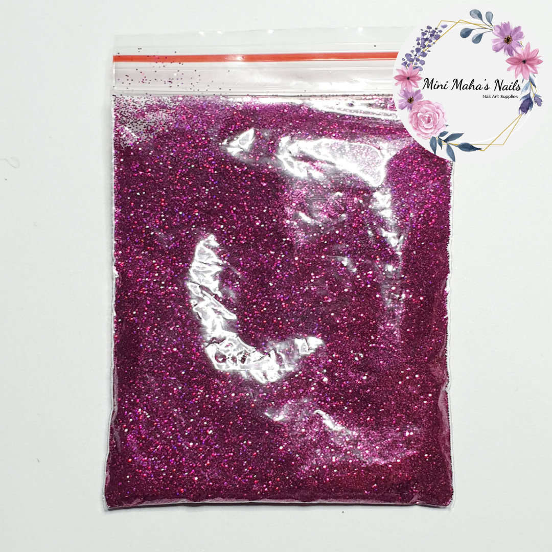 1 Bag Magenta Holographic Glitter