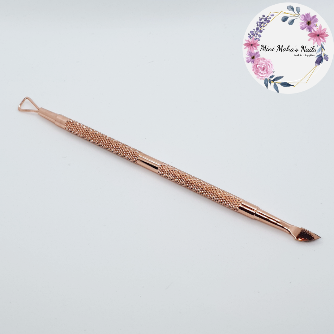 1PCS Stainless Steel Rose Gold Cuticle Pusher