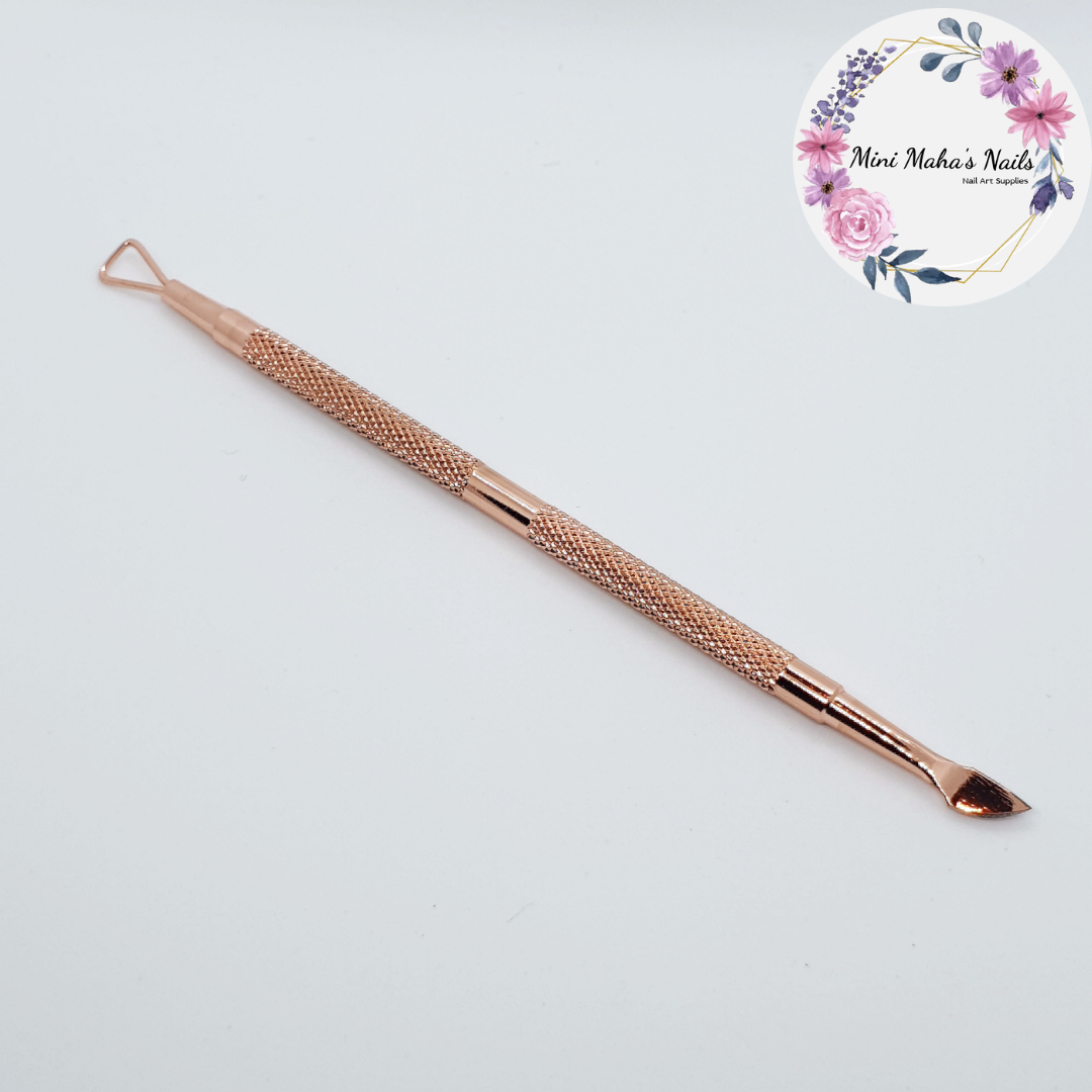 1PCS Stainless Steel Rose Gold Cuticle Pusher