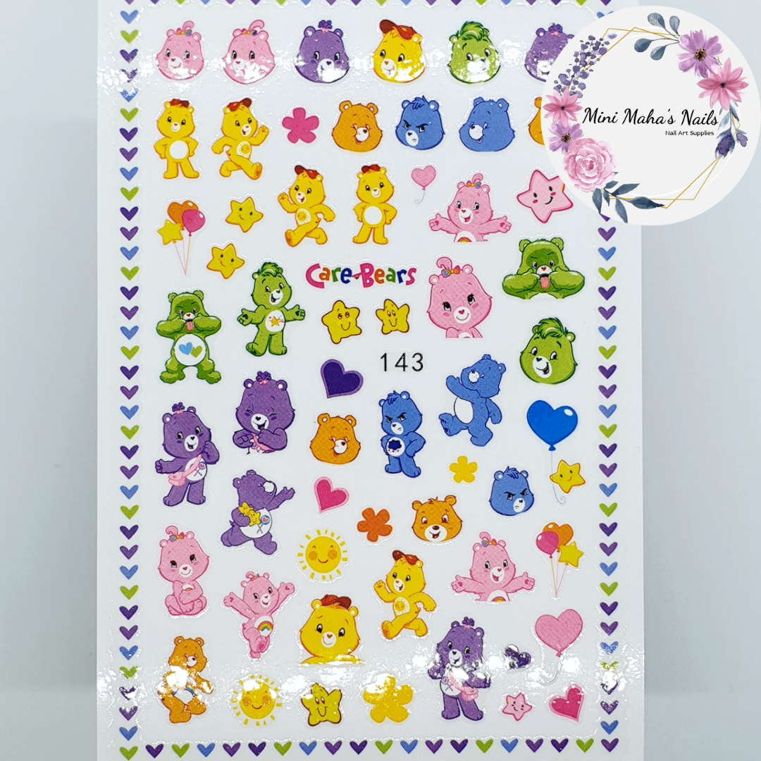 Care Bear Nail Art Stickers