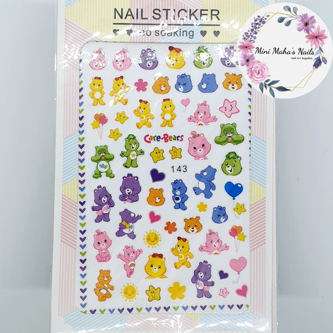 Care Bear Nail Art Stickers