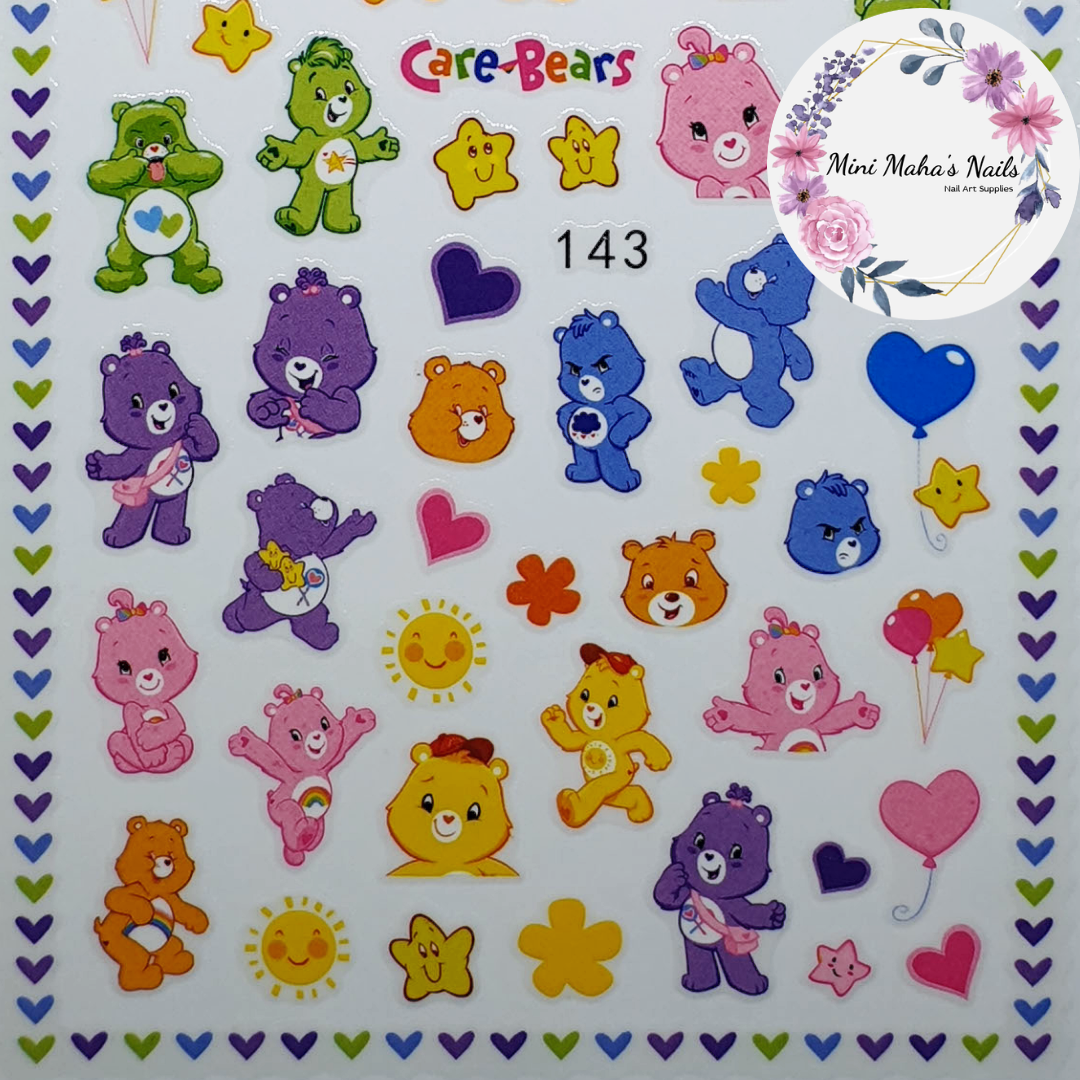 Care Bear Nail Art Stickers