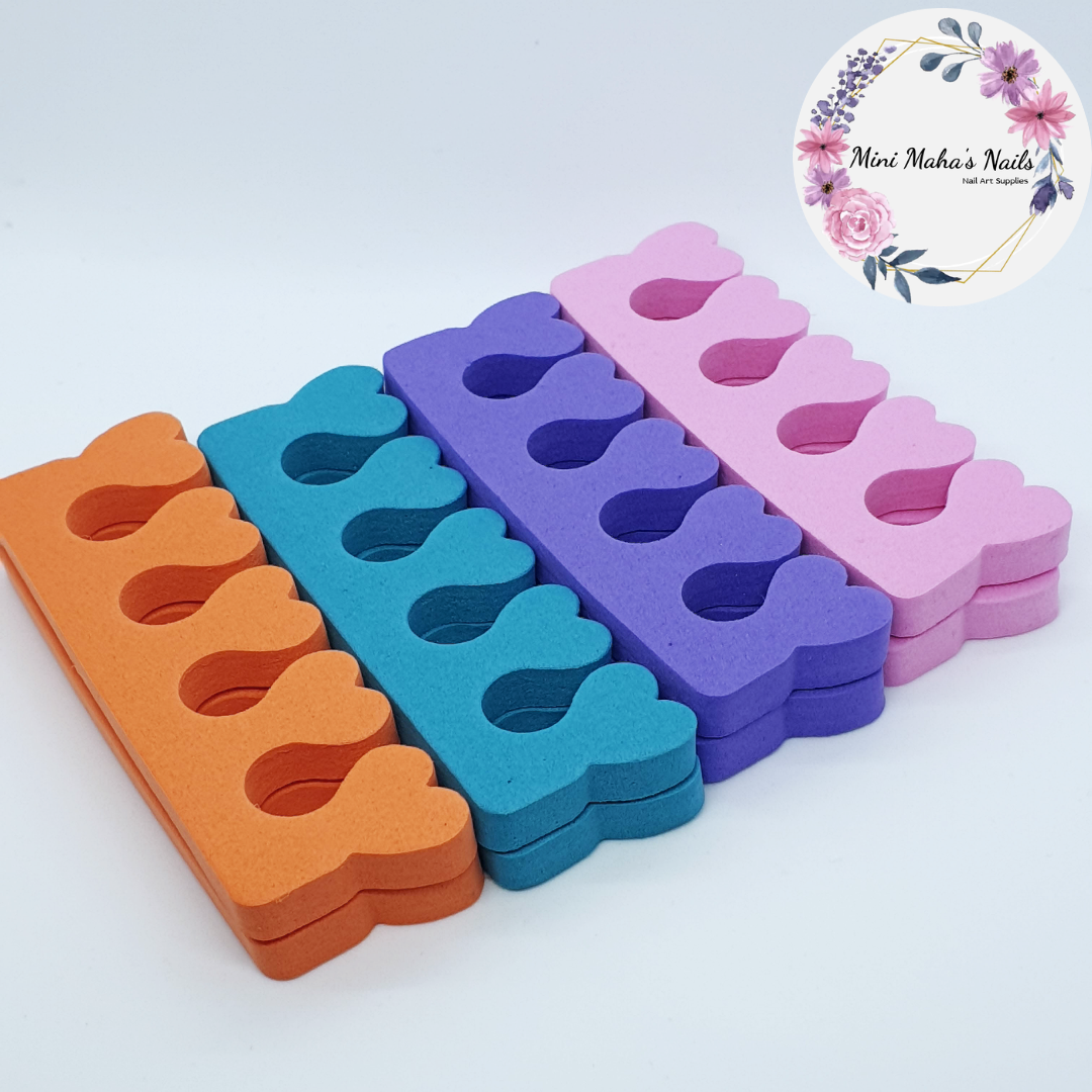 4 Pairs Soft Foam Toe Separators in 4 Colours