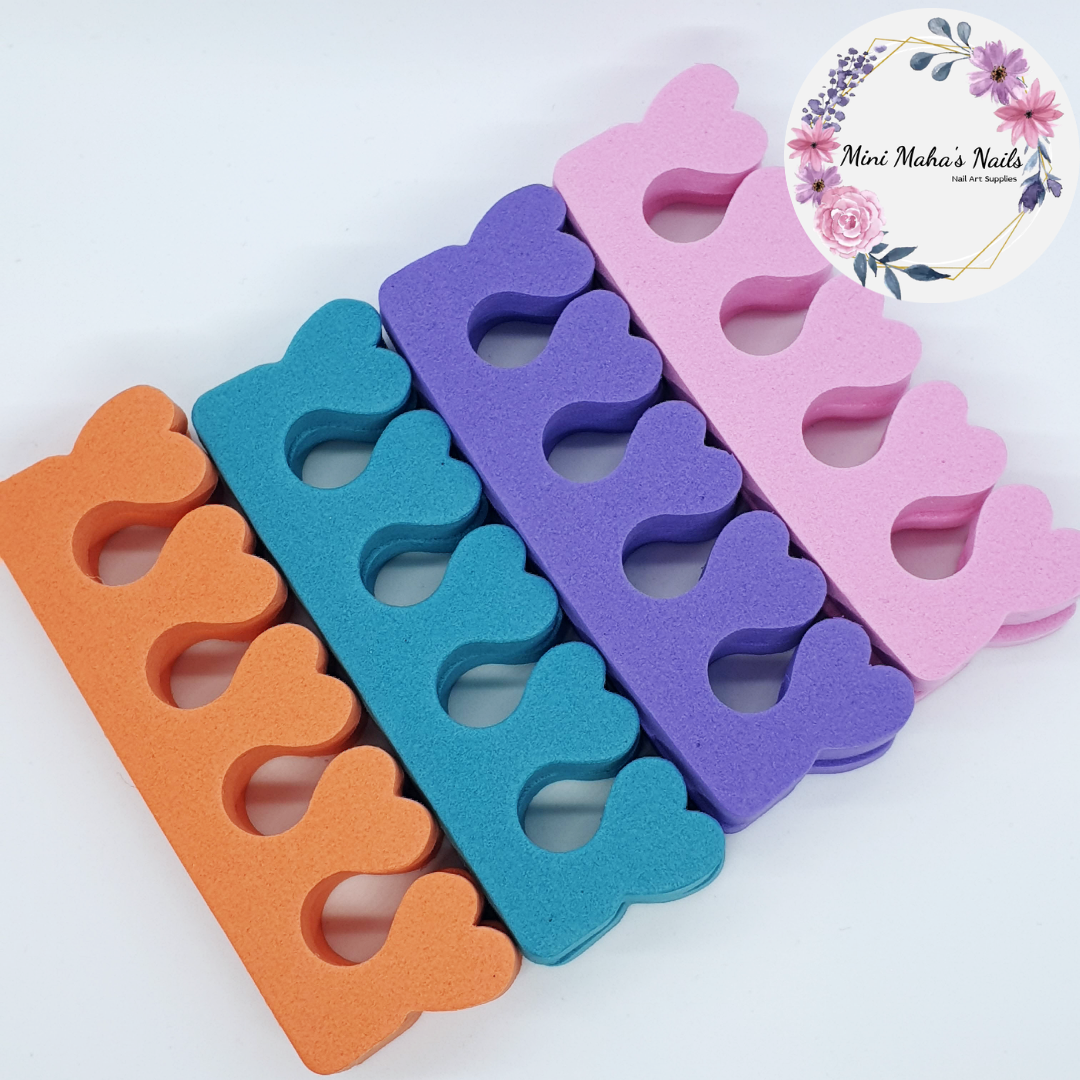 4 Pairs Soft Foam Toe Separators in 4 Colours