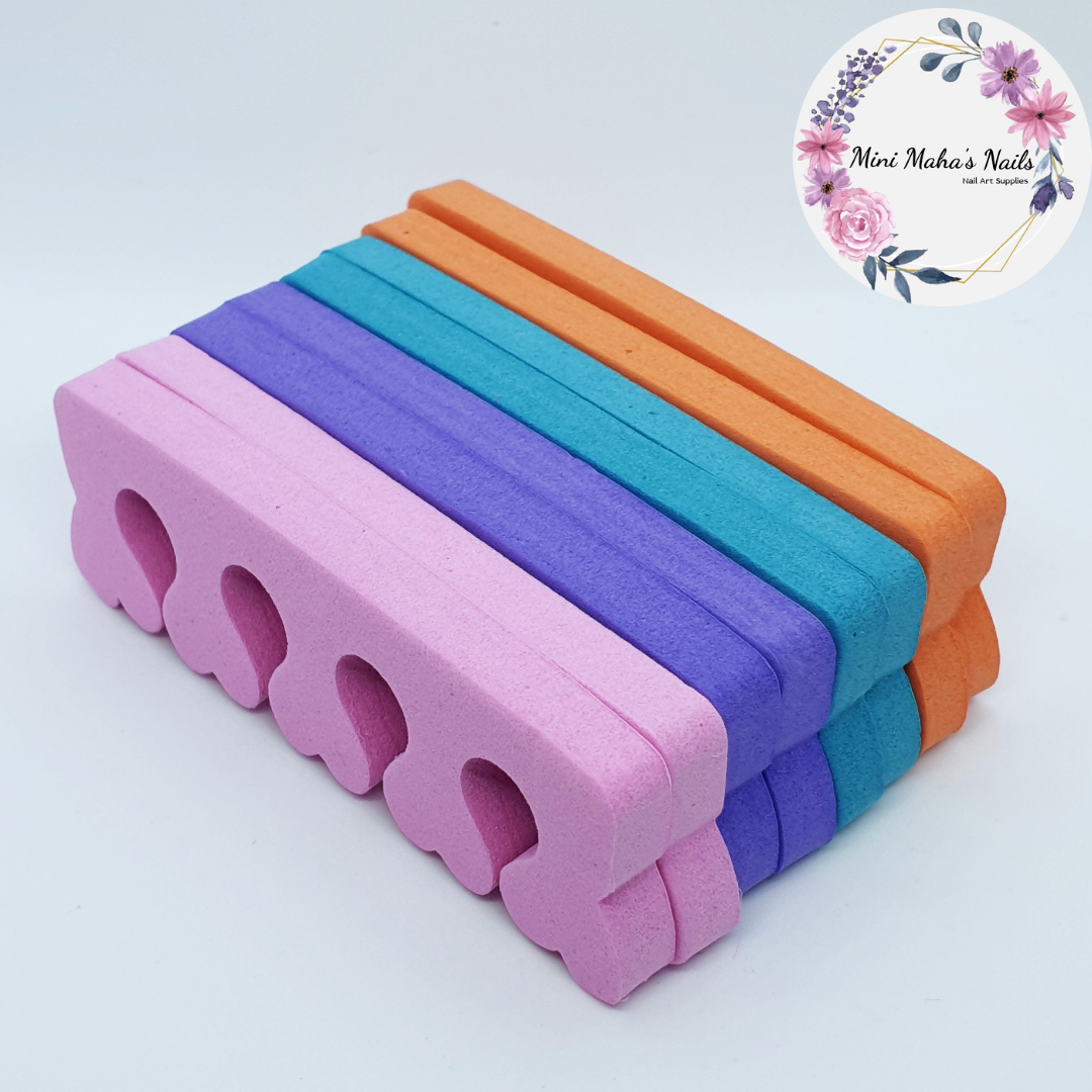 4 Pairs Soft Foam Toe Separators in 4 Colours