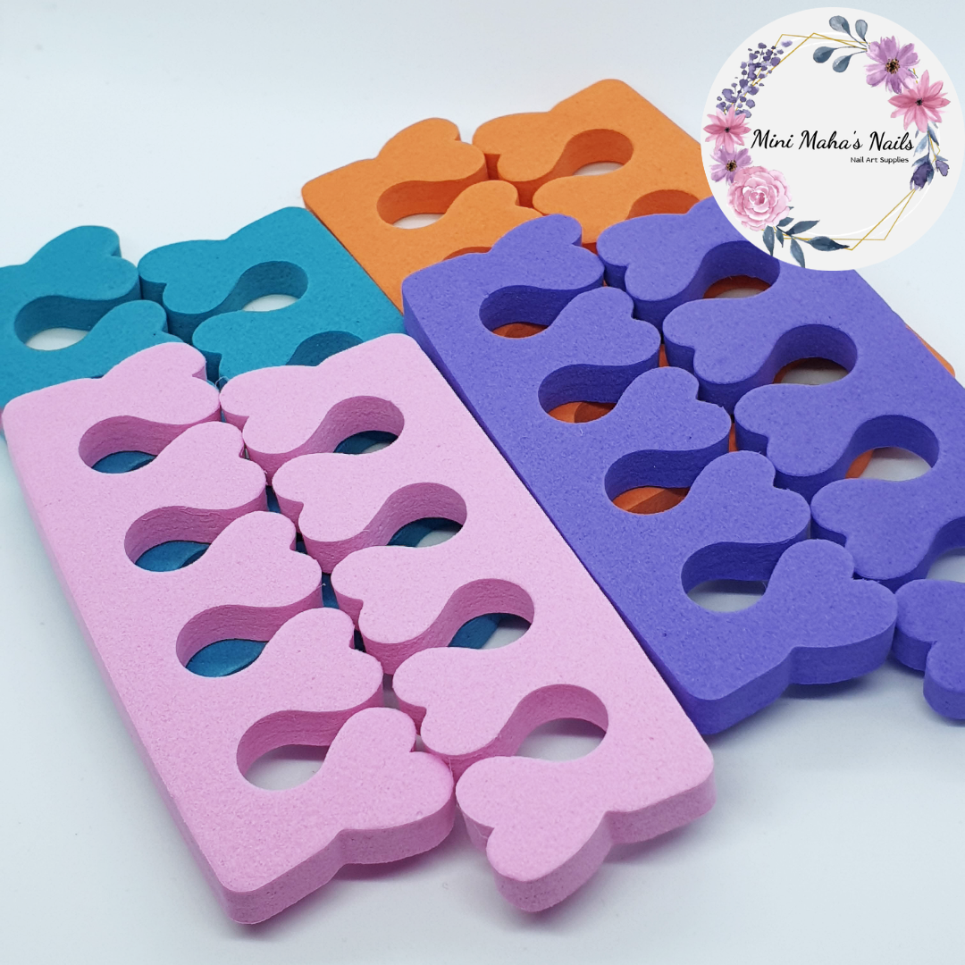 4 Pairs Soft Foam Toe Separators in 4 Colours