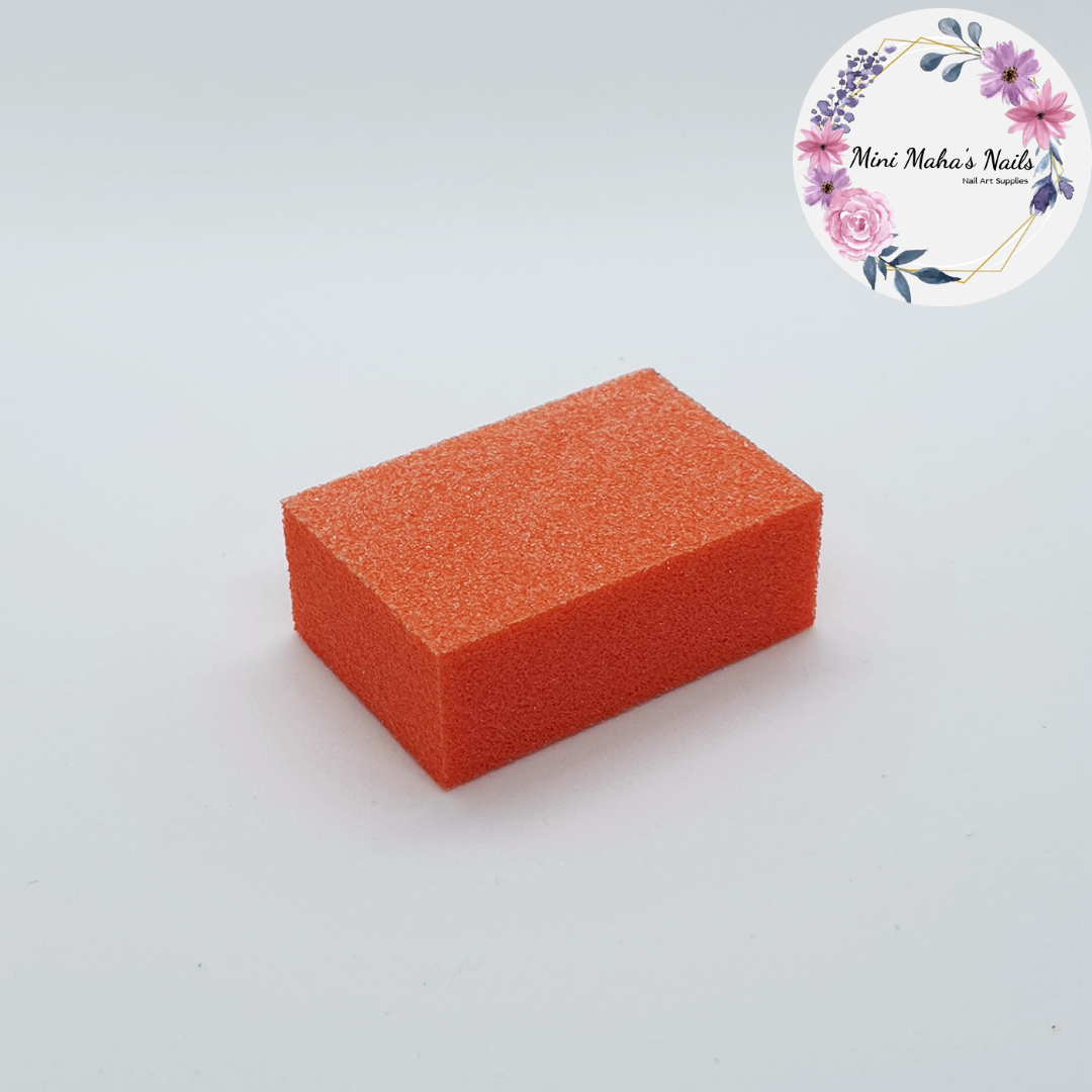 1 Orange Soft Foam Mini Nail Buffer