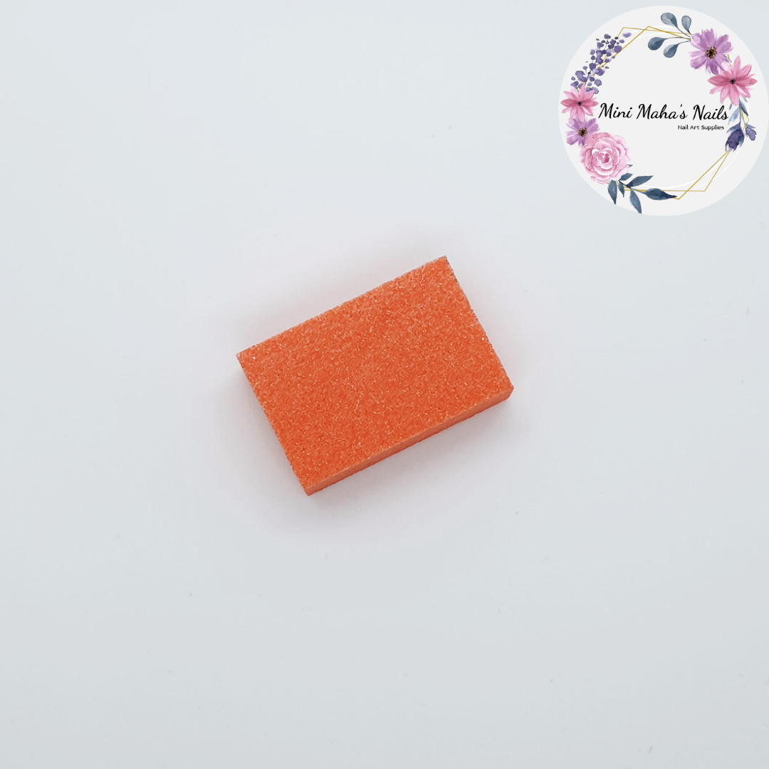 1 Orange Soft Foam Mini Nail Buffer