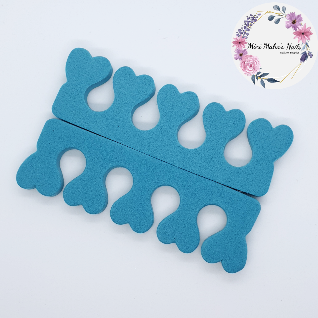 1 Pair Blue Foam Toe Separators