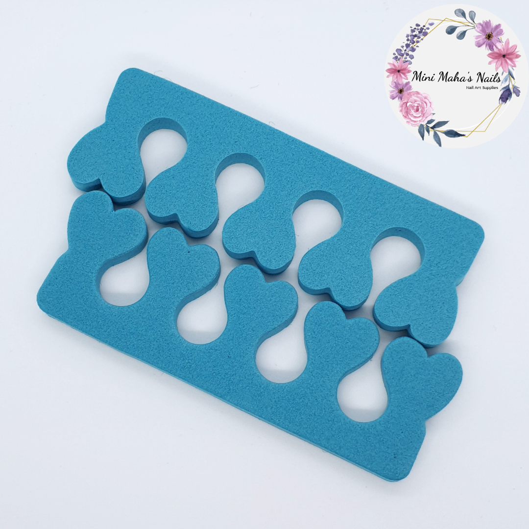 1 Pair Blue Foam Toe Separators