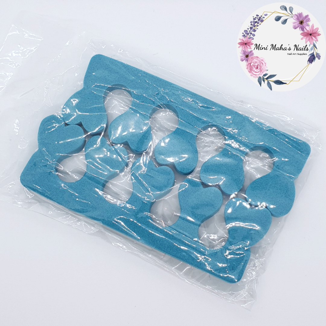 1 Pair Blue Foam Toe Separators